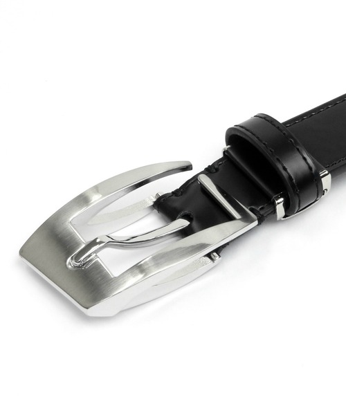 TOKYO SHIRTS（トウキョウシャツ）の「3Dピンバックル式  牛革 メンズベルト（ベルト・メンズ・ブラック・M/S）」の2枚目の写真