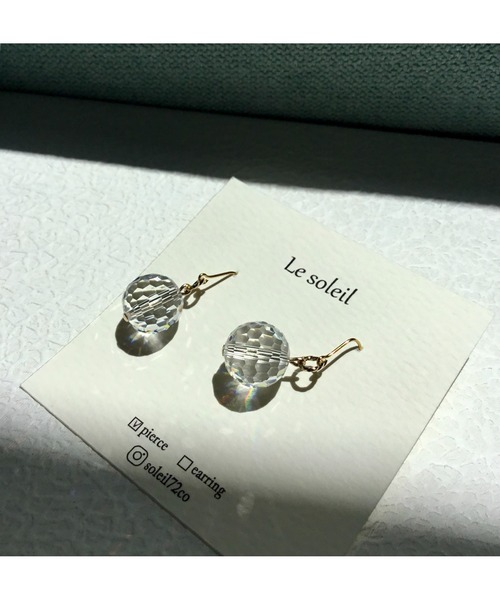 tone(トーン)の「【Le soleil】透明感が美しい スワロフスキーピアス(MA)(ピアス(両耳用)・レディース・その他・FREE)」の3枚目の写真