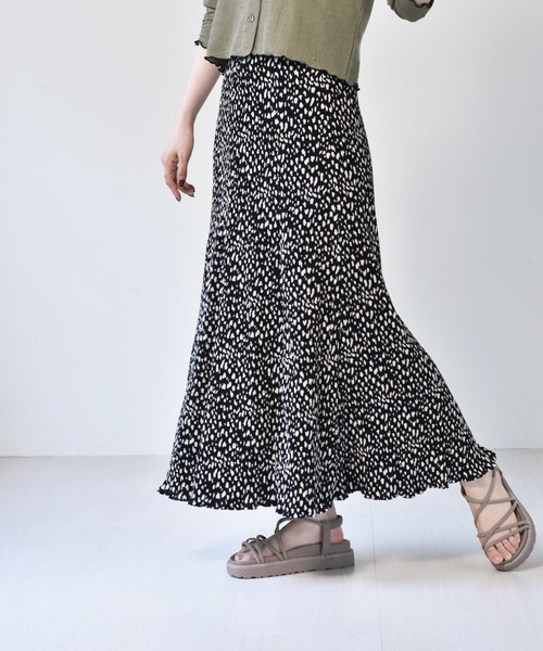 RETRO GIRL(レトロガール)の「マーメイド゙細プリーツSK(スカート・レディース・ブラウン/オフホワイト/ブラック系その他/ホワイト系その他/グリーン/ブラック/ブラウン系その他・FREE)」の5枚目の写真