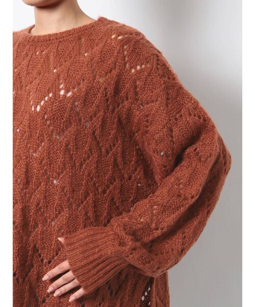 Ungrid（アングリッド）の「透かし編みルーズニット（ニット/セーター・レディース・ベージュ/ブルー/オレンジ・FREE）」の17枚目の写真