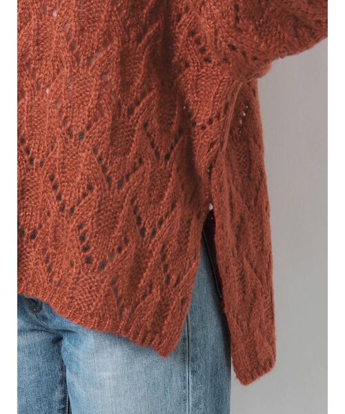 Ungrid（アングリッド）の「透かし編みルーズニット（ニット/セーター・レディース・ベージュ/ブルー/オレンジ・FREE）」の18枚目の写真
