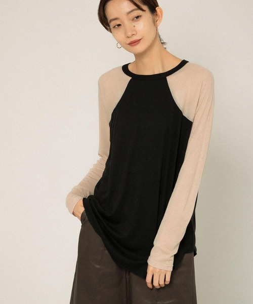 KBF（ケイビーエフ）の「ウール混ラグランTシャツ（Tシャツ/カットソー・レディース・ブラック系その他/ベージュ系その他/グリーン系その他・ONE）」の12枚目の写真