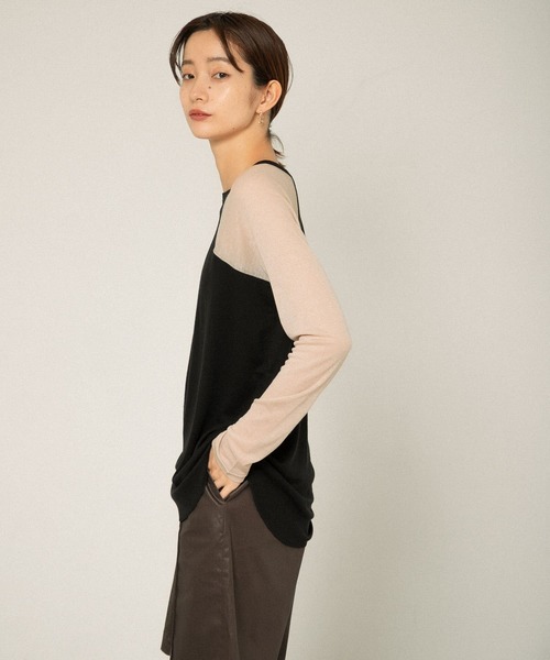 KBF（ケイビーエフ）の「ウール混ラグランTシャツ（Tシャツ/カットソー・レディース・ブラック系その他/ベージュ系その他/グリーン系その他・ONE）」の21枚目の写真