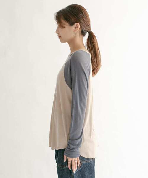 KBF（ケイビーエフ）の「ウール混ラグランTシャツ（Tシャツ/カットソー・レディース・ブラック系その他/ベージュ系その他/グリーン系その他・ONE）」の16枚目の写真