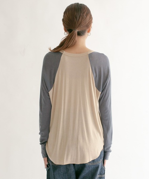 KBF（ケイビーエフ）の「ウール混ラグランTシャツ（Tシャツ/カットソー・レディース・ブラック系その他/ベージュ系その他/グリーン系その他・ONE）」の5枚目の写真
