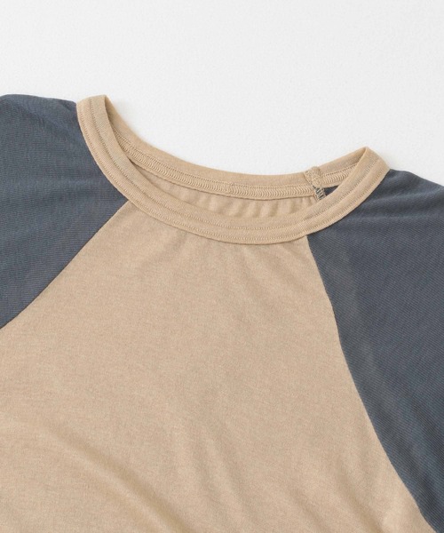 KBF（ケイビーエフ）の「ウール混ラグランTシャツ（Tシャツ/カットソー・レディース・ブラック系その他/ベージュ系その他/グリーン系その他・ONE）」の6枚目の写真