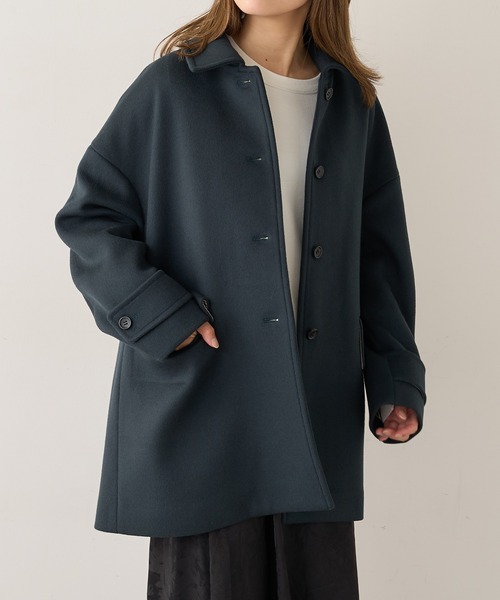 Lui's(ルイス)の「メルトンミドルステンカラーコート(ステンカラーコート・レディース・ブラック/グレー/グリーン・FREE)」の15枚目の写真