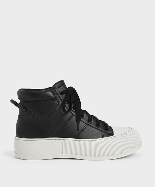 ツートーン ハイトップスニーカー / Two-Tone High-Top Sneakers