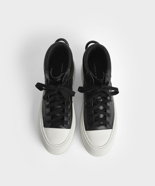 ツートーン ハイトップスニーカー / Two-Tone High-Top Sneakers