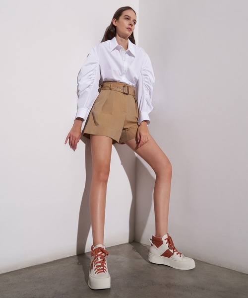 ツートーン ハイトップスニーカー / Two-Tone High-Top Sneakers