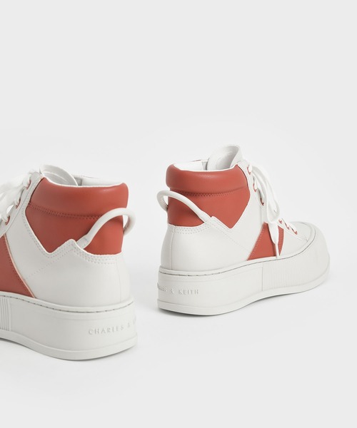 ツートーン ハイトップスニーカー / Two-Tone High-Top Sneakers