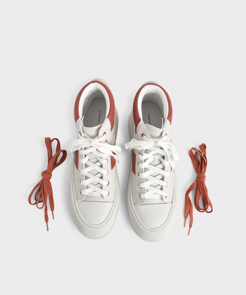 ツートーン ハイトップスニーカー / Two-Tone High-Top Sneakers