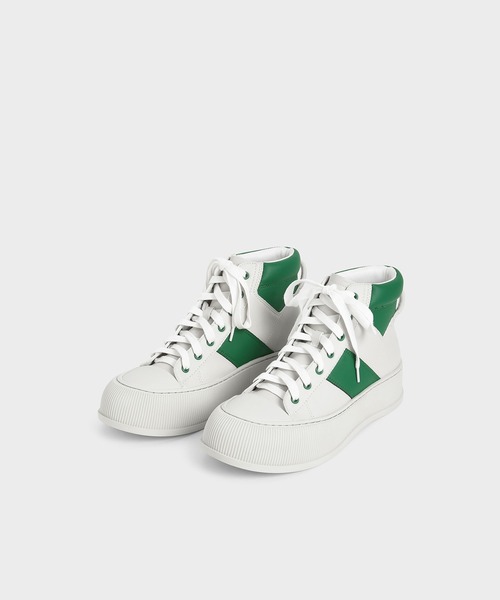 ツートーン ハイトップスニーカー / Two-Tone High-Top Sneakers
