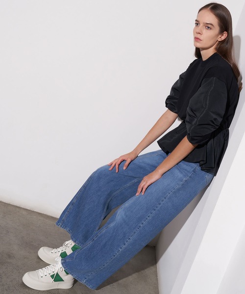 ツートーン ハイトップスニーカー / Two-Tone High-Top Sneakers