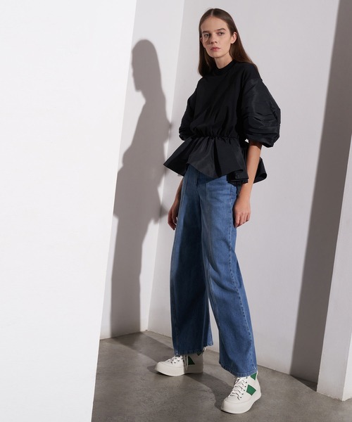 ツートーン ハイトップスニーカー / Two-Tone High-Top Sneakers