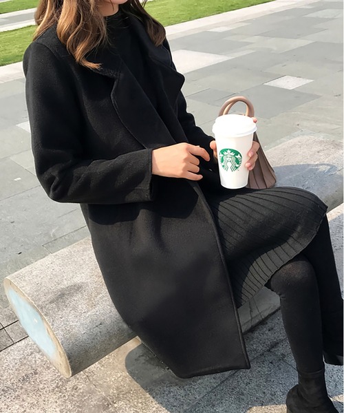 RUUX(ルーフ)の「【RUUX】チェスターコート(チェスターコート・レディース・ブラック/ベージュ/カーキ・S/M/L/XL)」の9枚目の写真