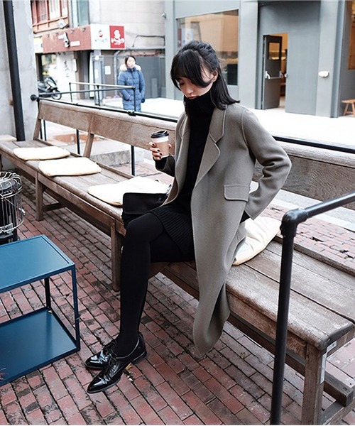 RUUX(ルーフ)の「【RUUX】チェスターコート(チェスターコート・レディース・ブラック/ベージュ/カーキ・S/M/L/XL)」の15枚目の写真