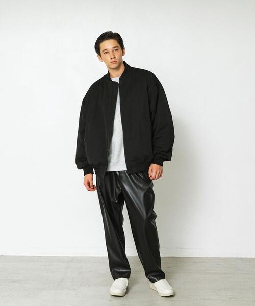 green label relaxing（グリーンレーベルリラクシング）の「【WEB限定】＜GLR or＞ バルーン オーバーサイズ MA1 ジャケット -ユニセックス-（MA-1・メンズ・ブラック/オリーブ・M/L/S）」の14枚目の写真