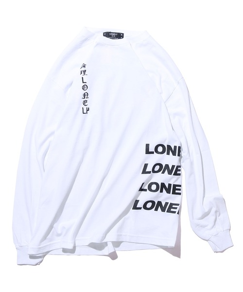LONELY/論理(ロンリー)の「【ROOPTOKYO別注】LONELY(論理)/ロンリー YAMU ASKA L/S TEE グラフィックロンT(Tシャツ/カットソー・メンズ・ブラック/ホワイト・M/L/XL/XXL)」の9枚目の写真