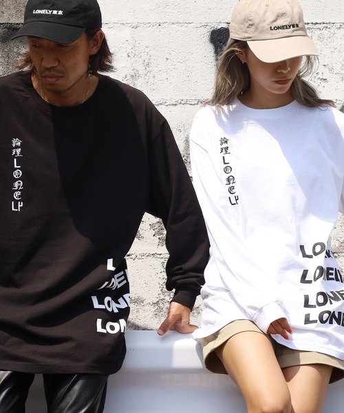 LONELY/論理(ロンリー)の「【ROOPTOKYO別注】LONELY(論理)/ロンリー YAMU ASKA L/S TEE グラフィックロンT(Tシャツ/カットソー・メンズ・ブラック/ホワイト・M/L/XL/XXL)」の7枚目の写真