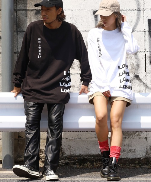 LONELY/論理(ロンリー)の「【ROOPTOKYO別注】LONELY(論理)/ロンリー YAMU ASKA L/S TEE グラフィックロンT(Tシャツ/カットソー・メンズ・ブラック/ホワイト・M/L/XL/XXL)」の13枚目の写真