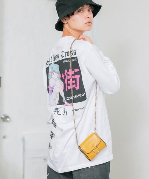 LONELY/論理(ロンリー)の「【ROOPTOKYO別注】LONELY(論理)/ロンリー YAMU ASKA L/S TEE グラフィックロンT(Tシャツ/カットソー・メンズ・ブラック/ホワイト・M/L/XL/XXL)」の20枚目の写真