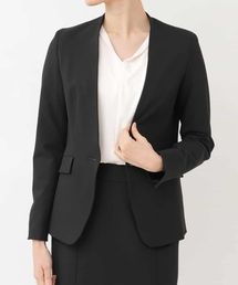 OFUON（オフオン）の「【洗える】ノーカラージャケット（ノーカラージャケット）」