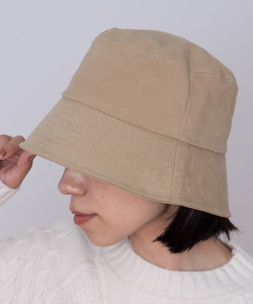 EDIT Gris（エディットグリ）の「ワイドブリムバケットハット（ハット・レディース・ブラック/ベージュ・FREE）」の4枚目の写真