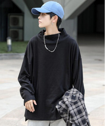 【neos -addictive design-】ビックシルエット モックネック ロングスリーブ カットソー