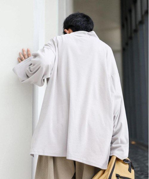 neos（ネオス）の「【neos -addictive design-】ビックシルエット モックネック ロングスリーブ カットソー（Tシャツ/カットソー・メンズ・モカ/ブラック/ライトグレー・MEDIUM/LARGE）」の16枚目の写真