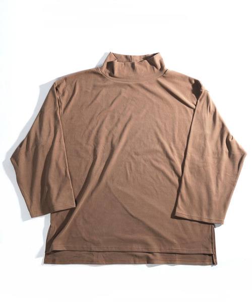 neos（ネオス）の「【neos -addictive design-】ビックシルエット モックネック ロングスリーブ カットソー（Tシャツ/カットソー・メンズ・モカ/ブラック/ライトグレー・MEDIUM/LARGE）」の8枚目の写真