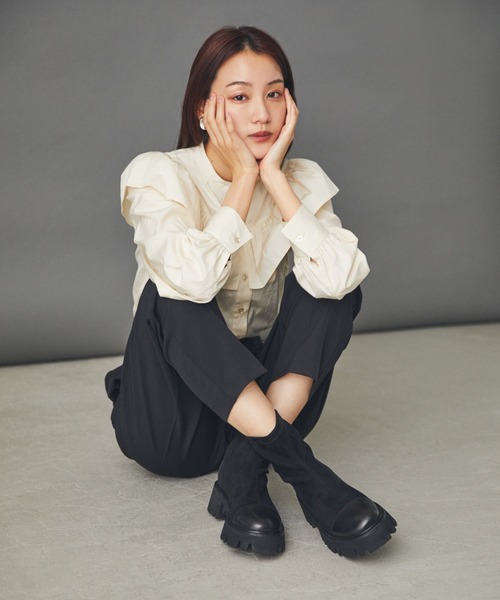 STACCATO（スタッカート）の「マットチャンキーソールブーツ（ブーツ・レディース・ブラック・23cm/24.5cm/24cm/23.5cm/22.5cm/22cm）」の17枚目の写真