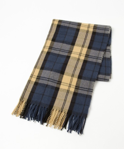 GLOBAL WORK（グローバルワーク）の「静電防止柄ストール/203133（マフラー・レディース・ライトグレー/ベージュ/イエロー/ブルー/ブルー系その他/ネイビー系・FREE/ONE SIZE）」の3枚目の写真