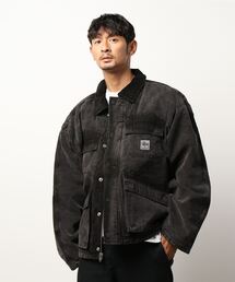 Stussy washed canvas shop jacket ステューシー Stussy Washed Canvas Shop Jacket Black Men's - SS22 - US