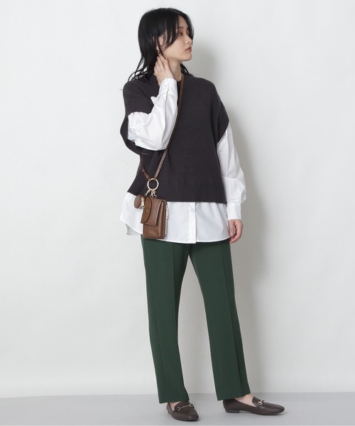 NATURAL BEAUTY BASIC(ナチュラルビューティーベーシック)の「トリプルガジェットポシェット(ショルダーバッグ・レディース・ブラウン/ライトグリーン/レッド・フリ-)」の9枚目の写真