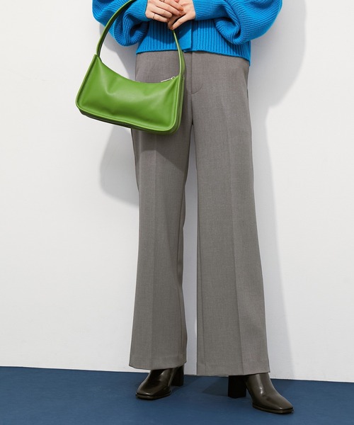 ADAM ET ROPE'（アダムエロペ）の「セミフレアスラックス（スラックス・レディース・グレー/キナリ・38/36）」の2枚目の写真