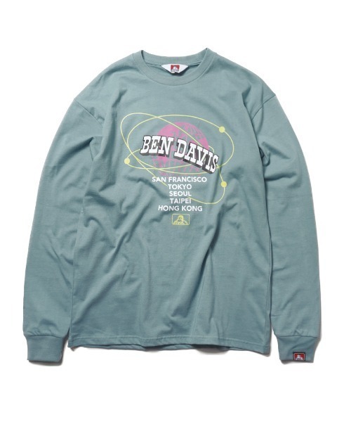 BEN DAVIS（ベンデイビス）の「《BEN DAVIS》 PRINT LONG SLEEVE（Tシャツ/カットソー・メンズ・ブラック/ベージュ系/ホワイト/ミント・MEDIUM/LARGE/SMALL/X-LARGE）」の6枚目の写真