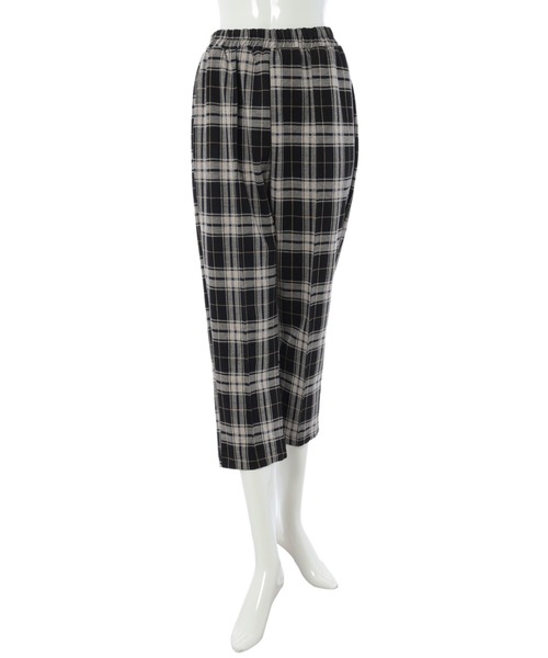 fifth calin（フィフスカラン）の「総ゴムチェックテーパードパンツ（デニムパンツ・レディース・ブラック・MEDIUM）」の3枚目の写真