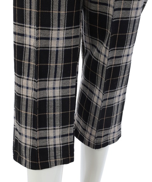 fifth calin（フィフスカラン）の「総ゴムチェックテーパードパンツ（デニムパンツ・レディース・ブラック・MEDIUM）」の7枚目の写真