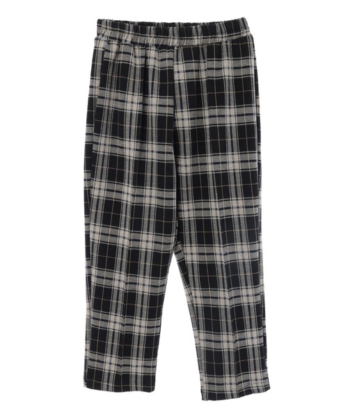 fifth calin（フィフスカラン）の「総ゴムチェックテーパードパンツ（デニムパンツ・レディース・ブラック・MEDIUM）」の2枚目の写真