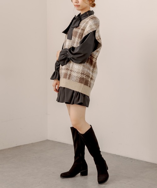 OLIVE des OLIVE（オリーブデオリーブ）の「Ｂｉｇベスト（ベスト・レディース・ブラウン/ミント/ラベンダー/アイボリー・FREE）」の22枚目の写真