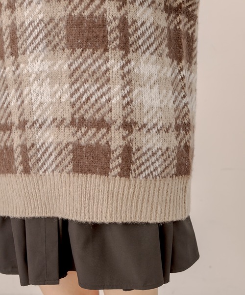 OLIVE des OLIVE（オリーブデオリーブ）の「Ｂｉｇベスト（ベスト・レディース・ブラウン/ミント/ラベンダー/アイボリー・FREE）」の9枚目の写真