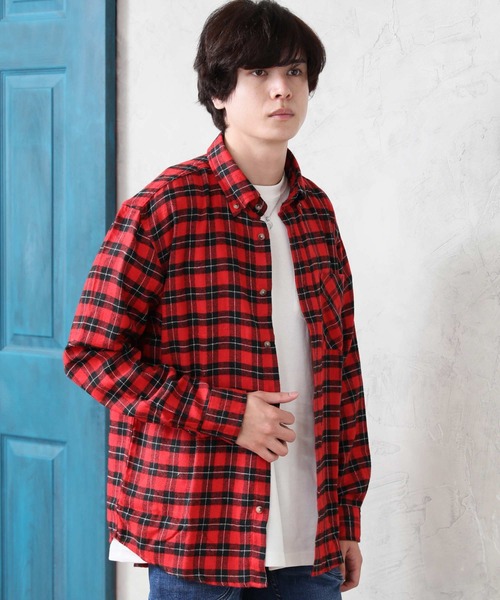 FIRST DOWN(ファーストダウン)の「【FIRST DOWN EX】3者混 トライブレンド ボタンダウン ネルシャツ(シャツ/ブラウス・メンズ・I/G/E/H/A/B/D/J/C/F・L/LL/M)」の8枚目の写真