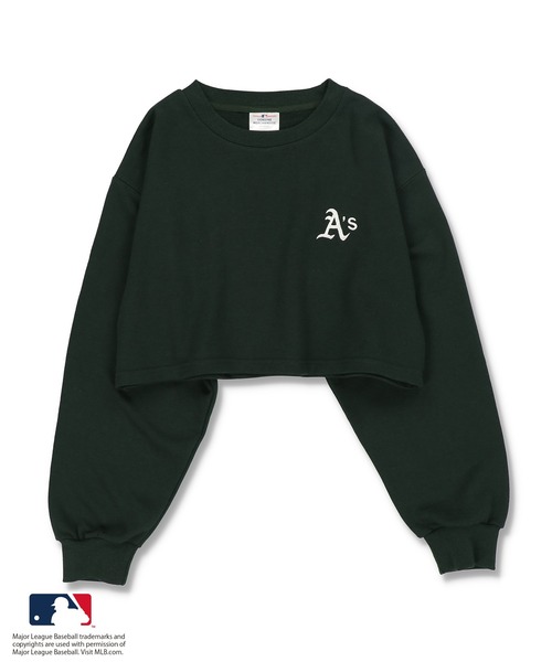 MLB（メジャーリーグベースボール）の「【MLB / メジャーリーグベースボール】MLBロゴマーク ショート丈スウェット / セットアップ対応（スウェット・レディース・ホワイト/ブラック/ネイビー/ブルー/グリーン・ONESIZE）」の11枚目の写真