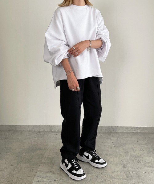 y/m by MIHO（イムバイミホ）の「ワイドスリーブスウェットトップス