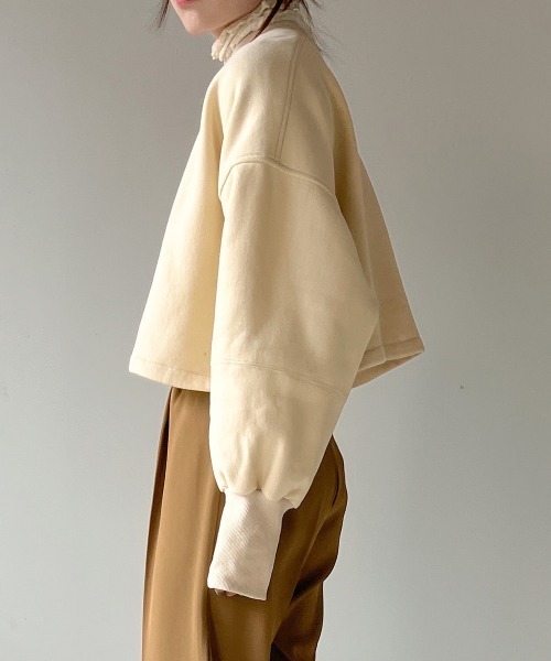 Bab(バブ)の「前後2WAYスウェットトップス(スウェット・レディース・アイボリー/ライトグレー/ライトグリーン・M)」の5枚目の写真