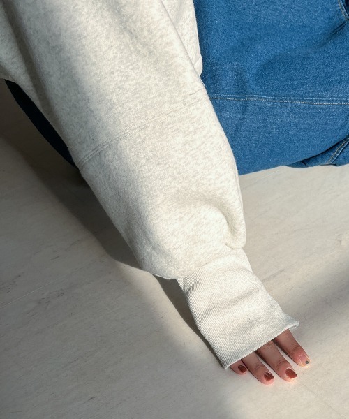 Bab(バブ)の「前後2WAYスウェットトップス(スウェット・レディース・アイボリー/ライトグレー/ライトグリーン・M)」の15枚目の写真