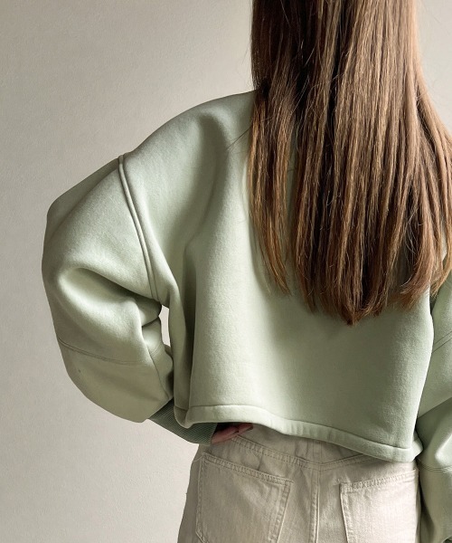 Bab(バブ)の「前後2WAYスウェットトップス(スウェット・レディース・アイボリー/ライトグレー/ライトグリーン・M)」の19枚目の写真