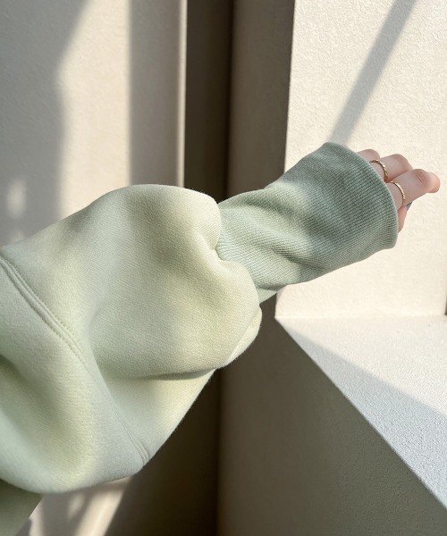 Bab(バブ)の「前後2WAYスウェットトップス(スウェット・レディース・アイボリー/ライトグレー/ライトグリーン・M)」の22枚目の写真