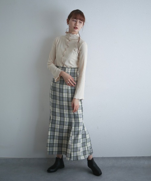 spoon store(スプーンストア)の「メローリブインナー(Tシャツ/カットソー・レディース・グリーン/アイボリー/ピンク・フリー)」の12枚目の写真
